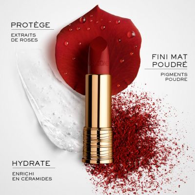 Lancome L'Absolu Rouge Drama Matte Rouge à Lèvres Mat Poudré – Tenue Et Confort Longue Durée
