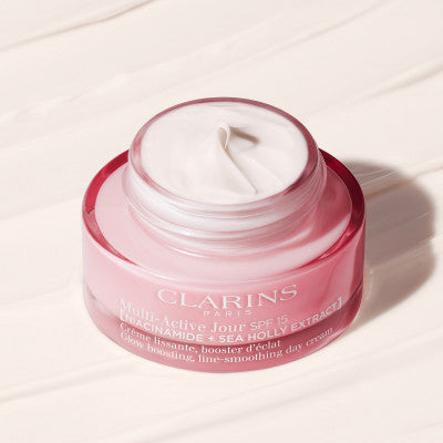 Clarins Multi-Active Jour SPF 15 Crème Lissante, Booster D’éclat - Toutes Peaux