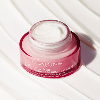 Clarins Multi-Active Nuit Crème Lissante, Rénovatrice De Peau – Peaux Sèches