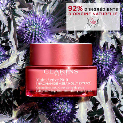 Clarins Multi-Active Nuit Crème Lissante, Rénovatrice De Peau – Toutes Peaux