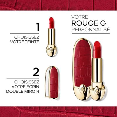 Guerlain Rouge G, L'écrin Bijou Double Miroir Le Rouge à Lèvres Soin Personnalisable